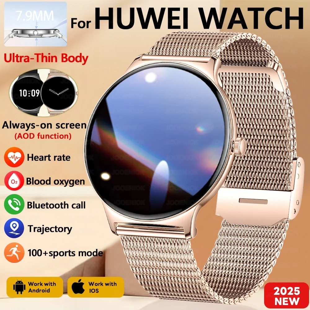 Smartwatch New Watches 2025 - For Huawei New Ultra Slim AMOLED
