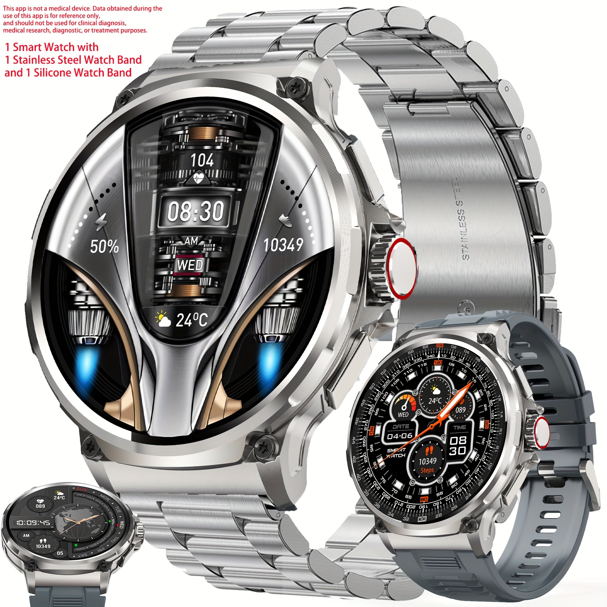 Smartwatch Watches Digital - Men'S Smart Watch (Answer/Dial Calls), Fitness