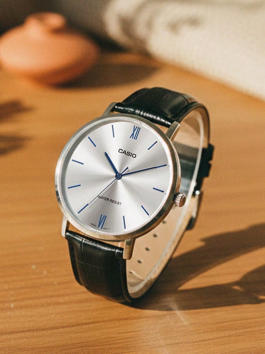 Casio Watches Smartwatch - CASIO Men's Minimalist Analog Watch Silver