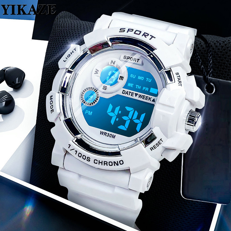 Smartwatch Watches Digital - YIKAZE Kids Watches Fashion Luminous Waterproof