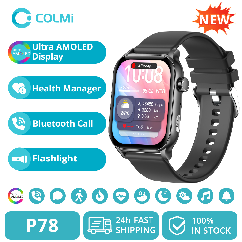 Smartwatch El - 2024 COLMI P78 1.95'' HD AMOLED