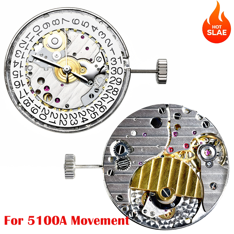Watch Movement Rotor - 35 Jewels Skeleton 5100A watch Movement