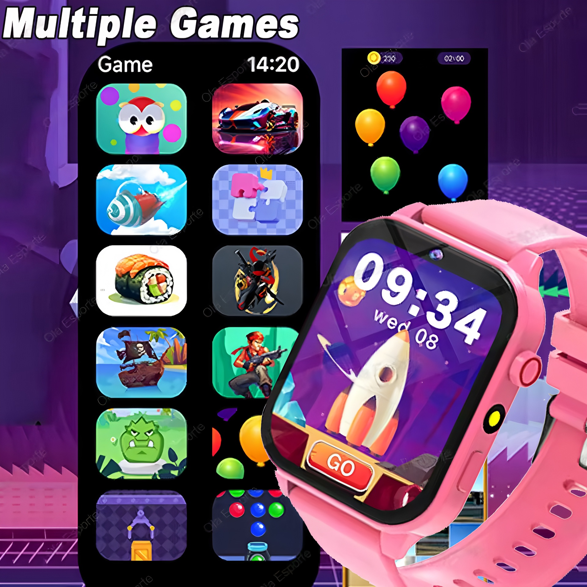 Smartwatch Watches Gift For Girls - 100+ Game SmartWatch Kid Child HD