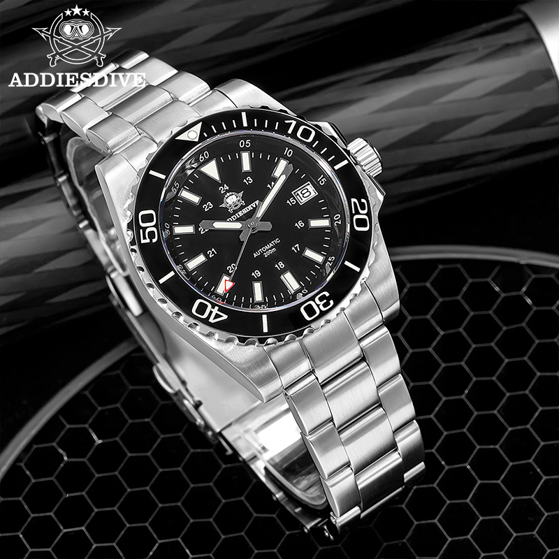 Watch Bezel Insert - ADDIESDIVE Men's Watch 8215 Mechanical Sapphire