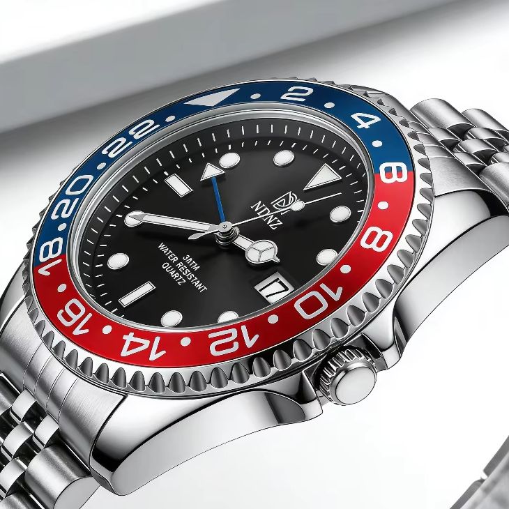 2026 Men's GMT style quartz wa - Watch Bezel Insert incelemesi ve fiyatı