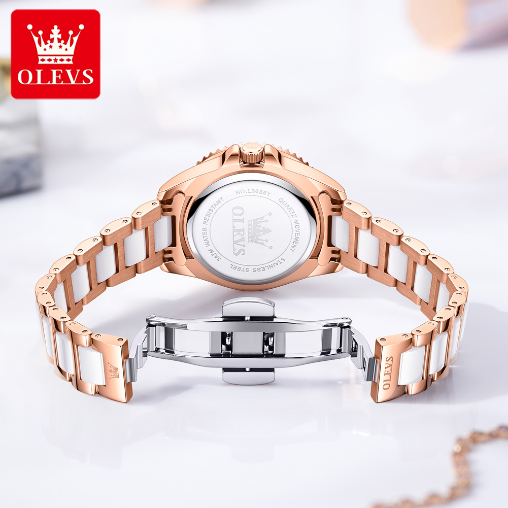 OLEVS 3685 Luxury Women's Watc - Watch Bezel Insert incelemesi ve fiyatı