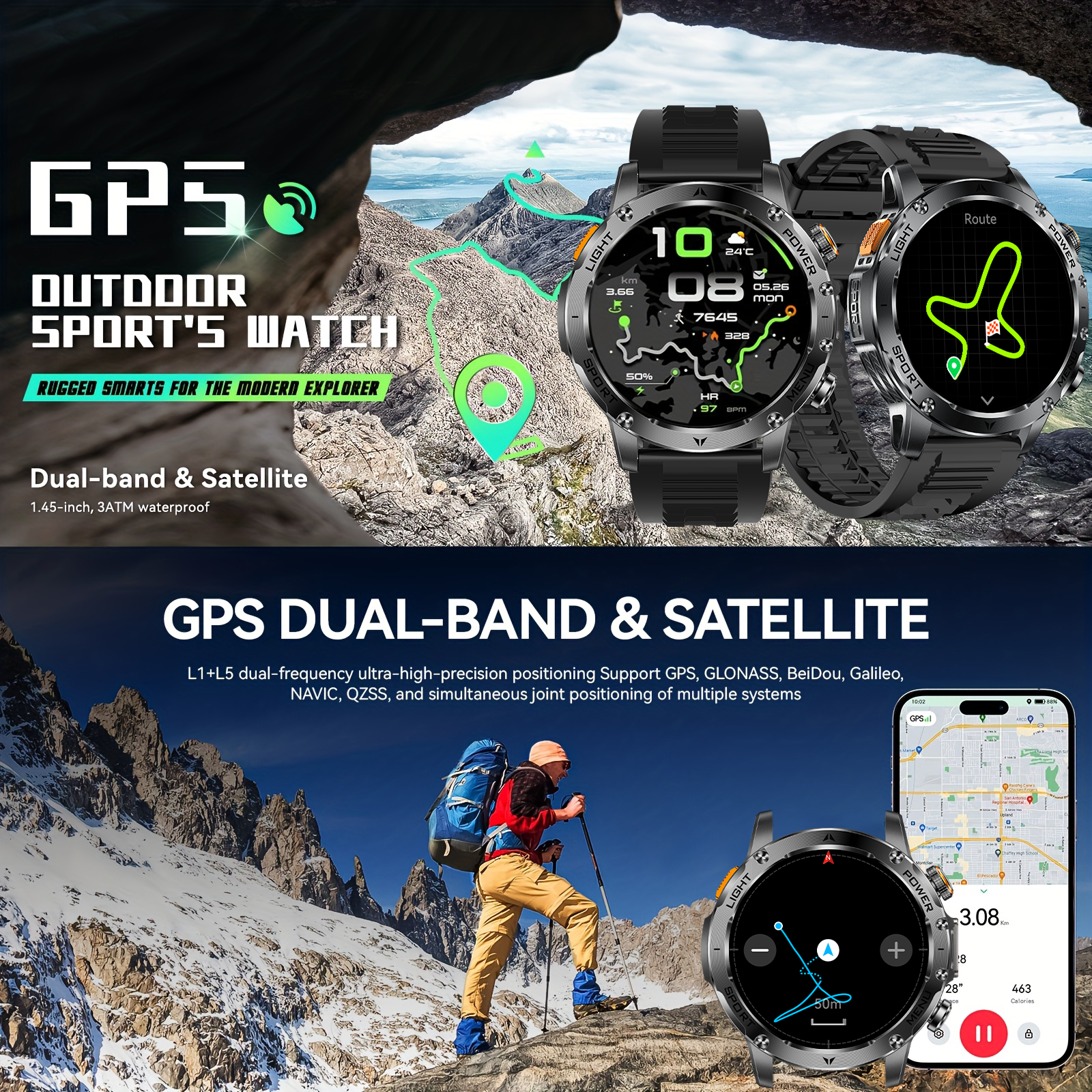2025 New GPS Outdoor Sports Sm - Smartwatch New Watches 2025 incelemesi ve fiyatı