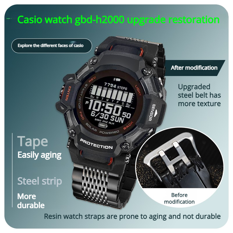 NEW upgrade metal Strap For Ca - Smartwatch Casio Watches For Men incelemesi ve fiyatı