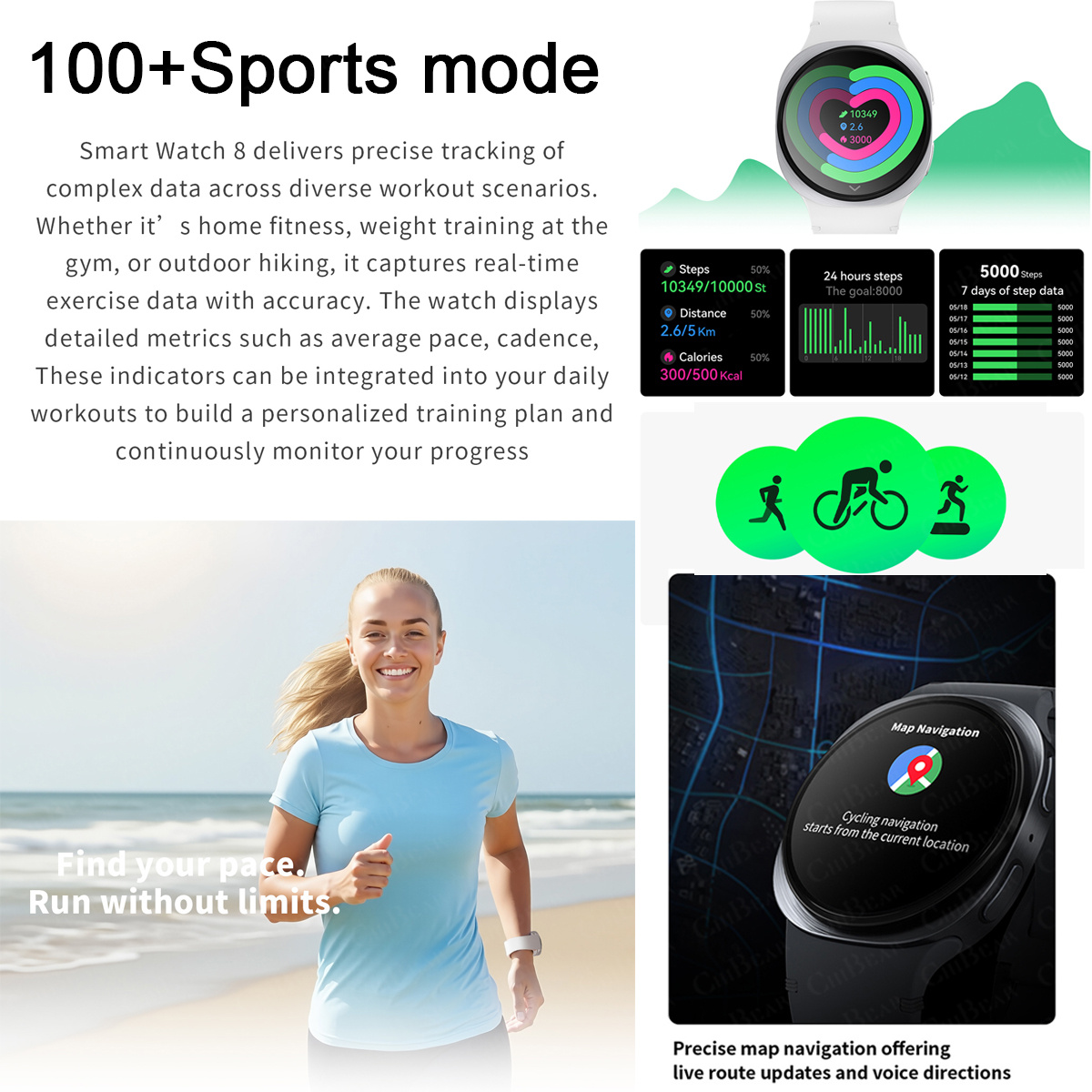 2026 New Watches 8 Mini GPS Tr - Smartwatch Health Watches incelemesi ve fiyatı