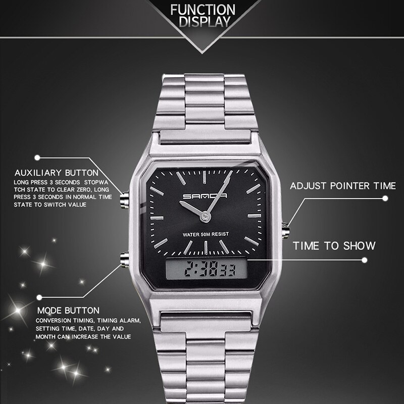 SANDA Luxury Mens G Style Watc - Casio Watches Smartwatch incelemesi ve fiyatı