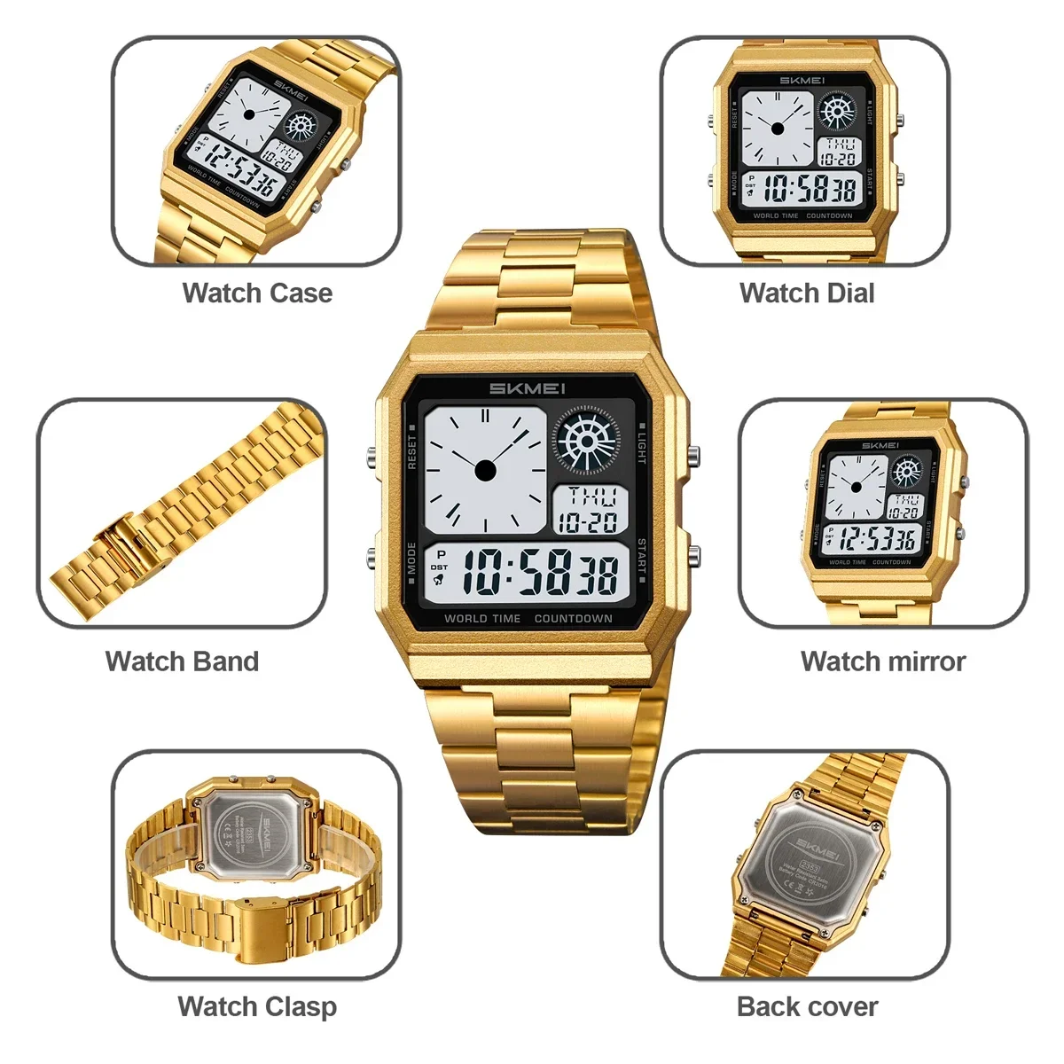 SKMEI 2353 Stainless Steel Str - Casio Watches Smartwatch incelemesi ve fiyatı