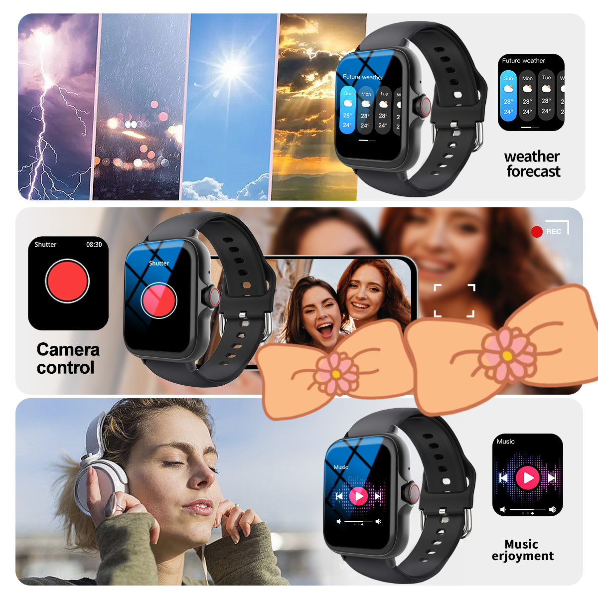Smartwatch Sports Music Contro - Watch Smart Y68 incelemesi ve fiyatı