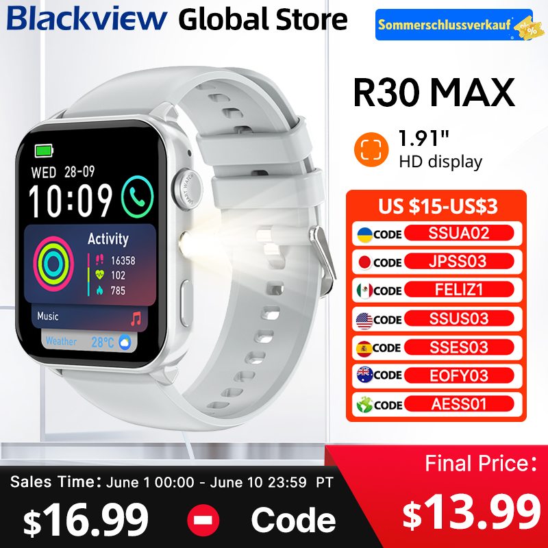 New 2025 Blackview R30 Max Sma - Smartwatch New Watches 2025 incelemesi ve fiyatı