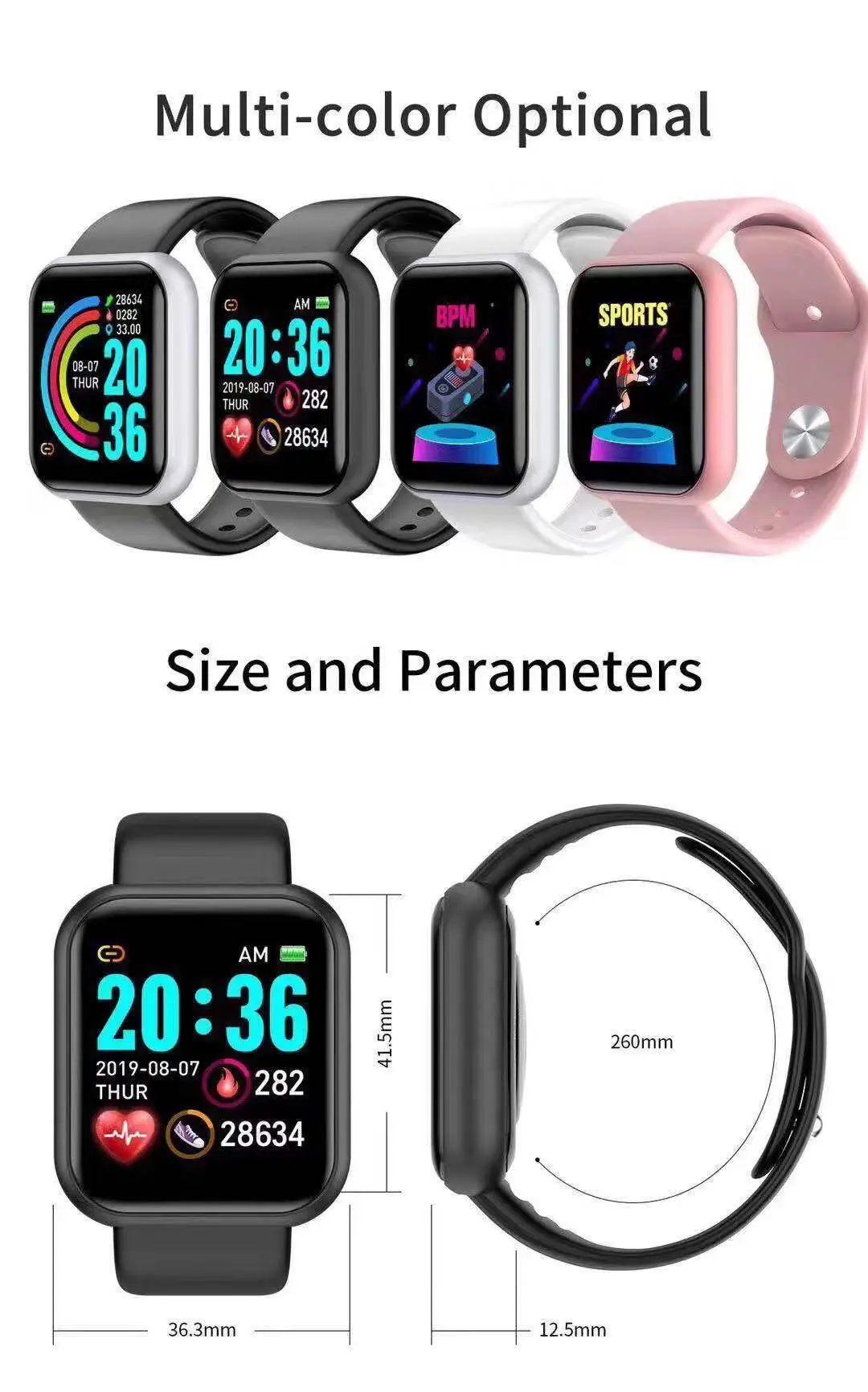 D20 Pro Smart Watch Men Y68 Sm - Watch Smart Y68 incelemesi ve fiyatı