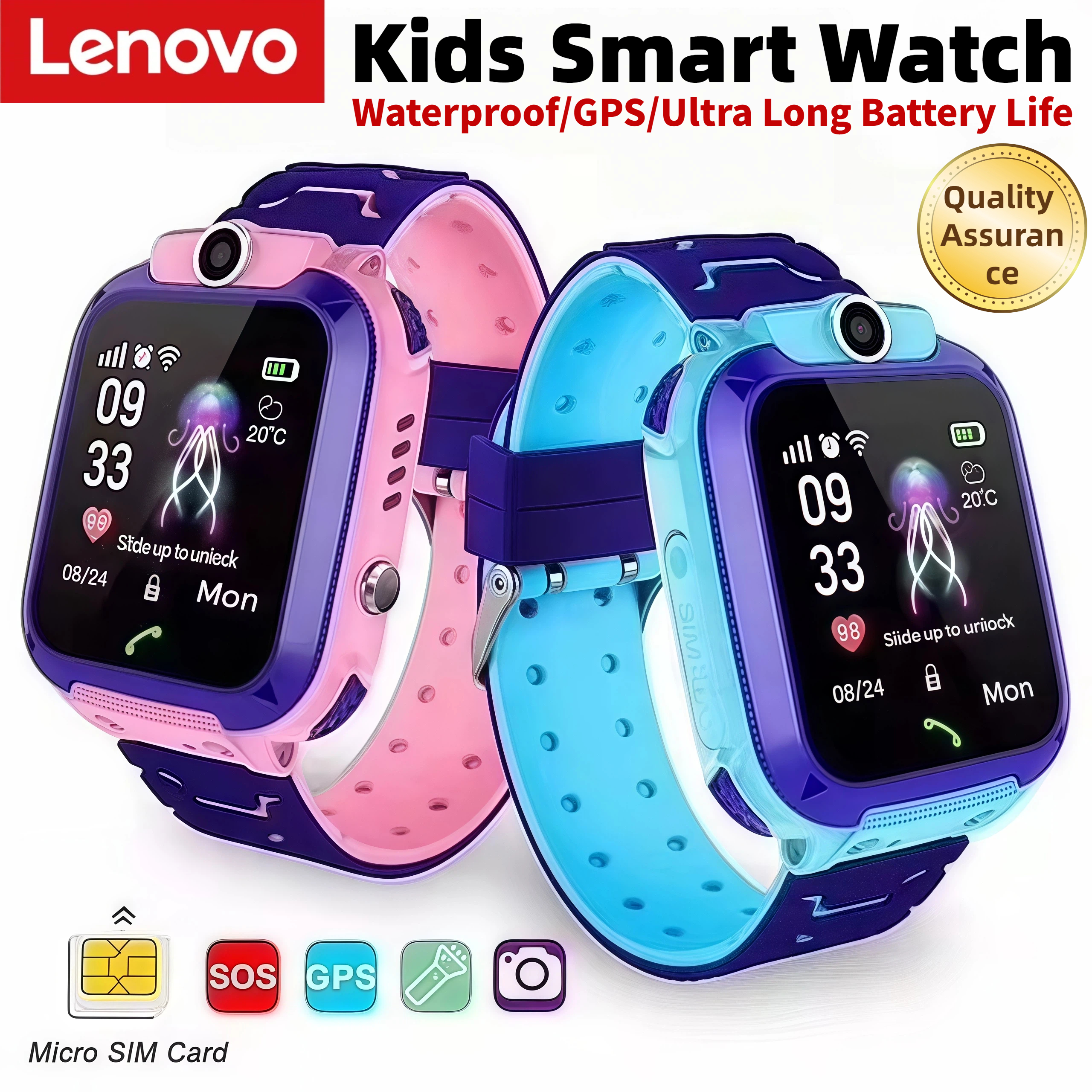 Lenovo Q12 Children's Smart Wa - Smartwatch Watches Gift For Boys With Gps incelemesi ve fiyatı
