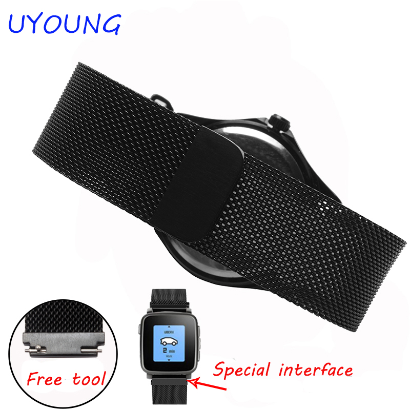 22mm Milanese Loop Strap For P - Smartwatch Pebble Watches incelemesi ve fiyatı