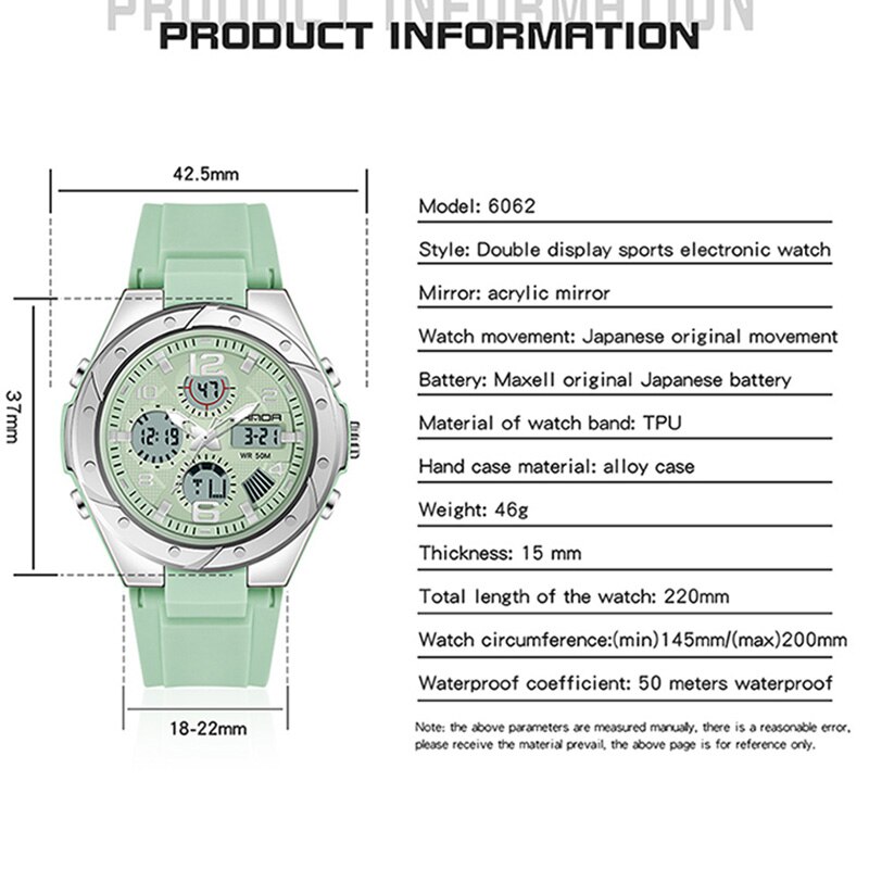 SANDA Luxury Ladies LED Digita - Casio Watches Smartwatch incelemesi ve fiyatı