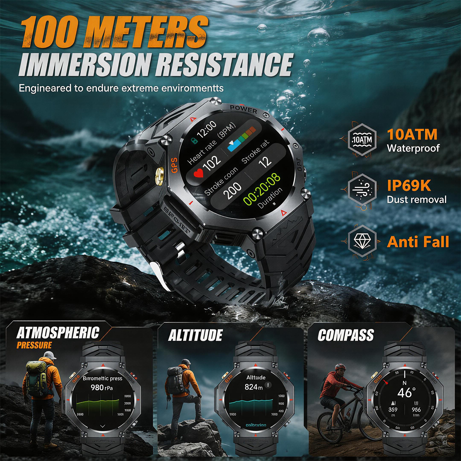 Military Smart Watch T-Rex 3 B - Watch Esim incelemesi ve fiyatı