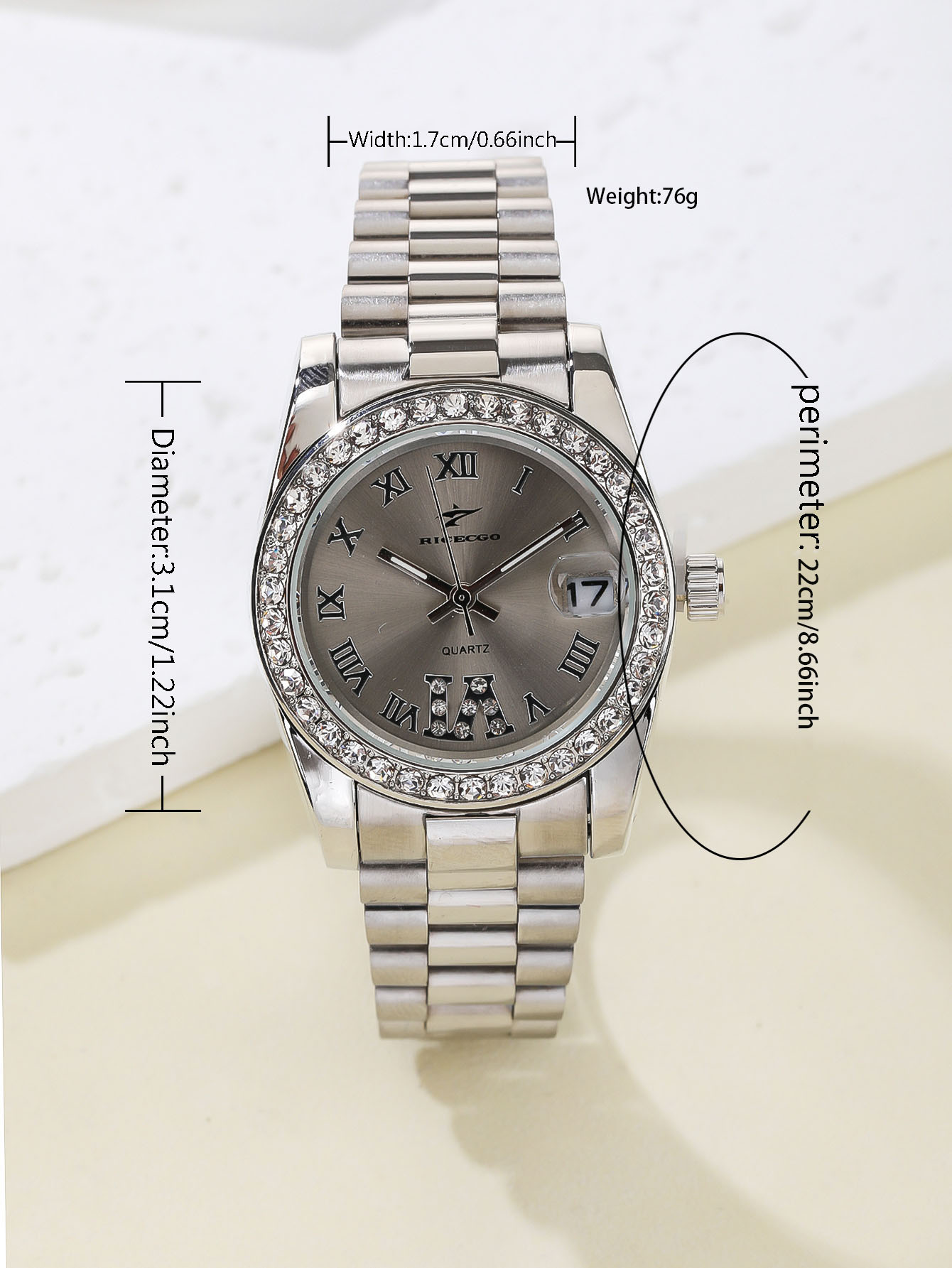 A ladies' quartz watch with al - Watch Bezel Insert incelemesi ve fiyatı