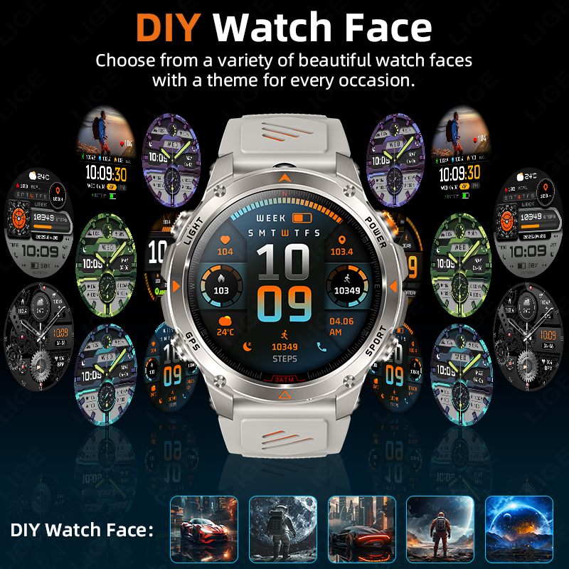 LIGE Rugged GPS Track Smart Wa - Smartwatch I Watches incelemesi ve fiyatı