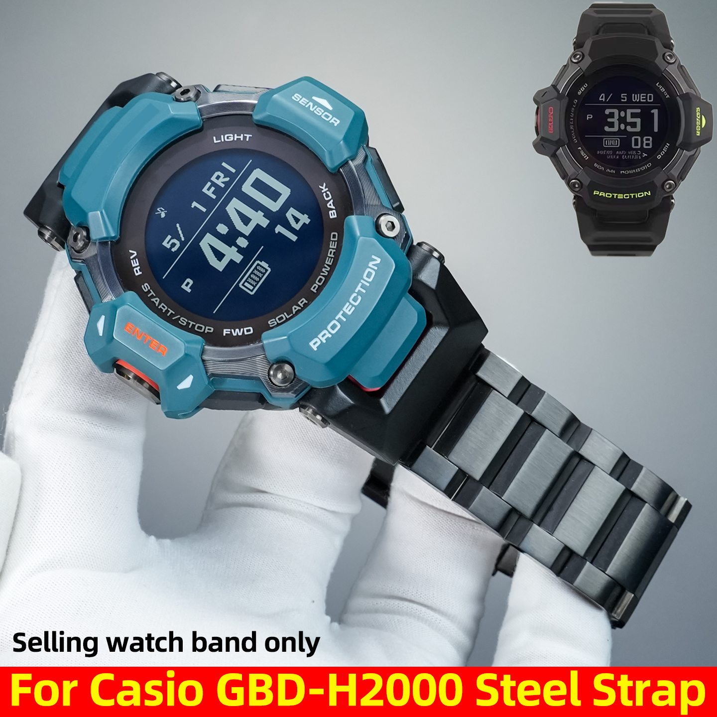 GBD-H2000 Modified metal Strap - Smartwatch Casio Watches For Men incelemesi ve fiyatı
