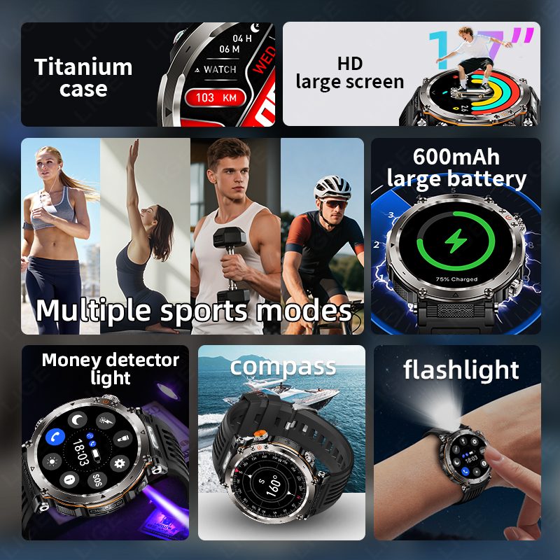 New Military Outdoor Smartwatc - Smartwatch I Watches incelemesi ve fiyatı