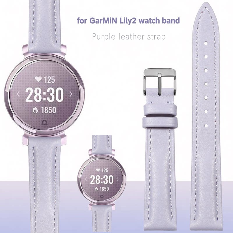 For Garmin Lily2 genuine leath - Smartwatch Purple Watches For Women incelemesi ve fiyatı