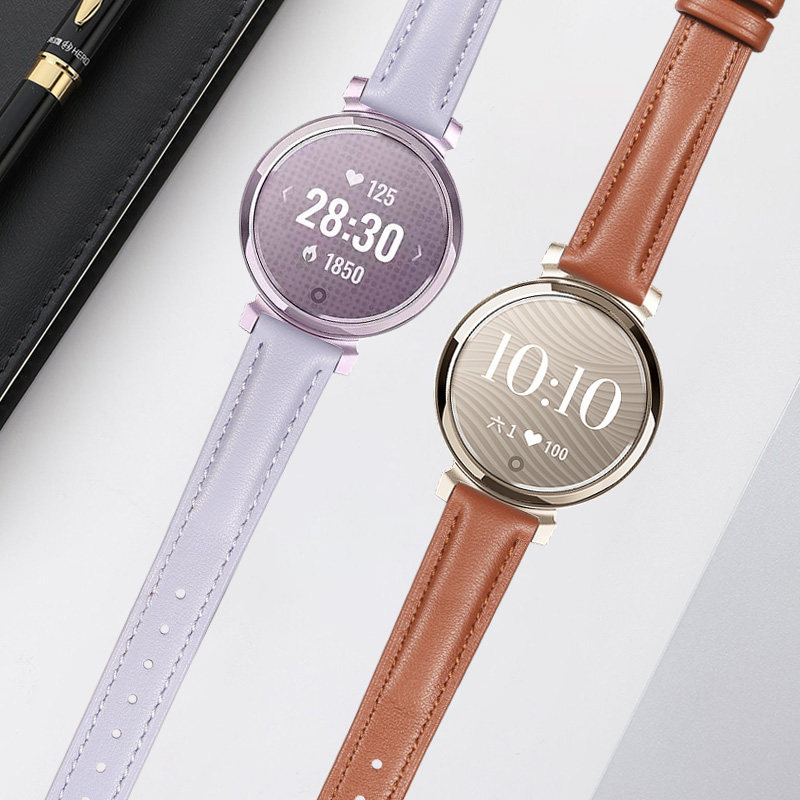 For Garmin Lily2 genuine leath - Smartwatch Purple Watches For Women incelemesi ve fiyatı
