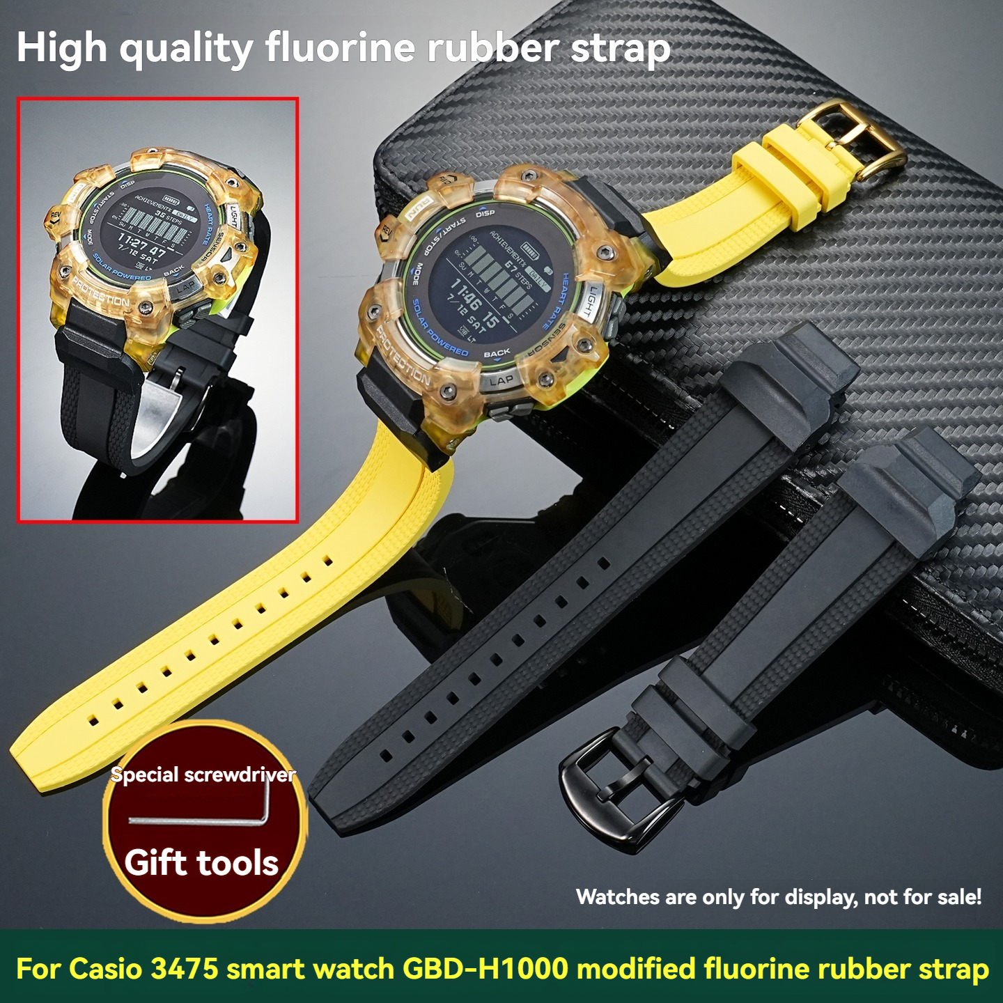 gbd-h1000 Fluororubber watchba - Smartwatch Casio Watches For Men incelemesi ve fiyatı