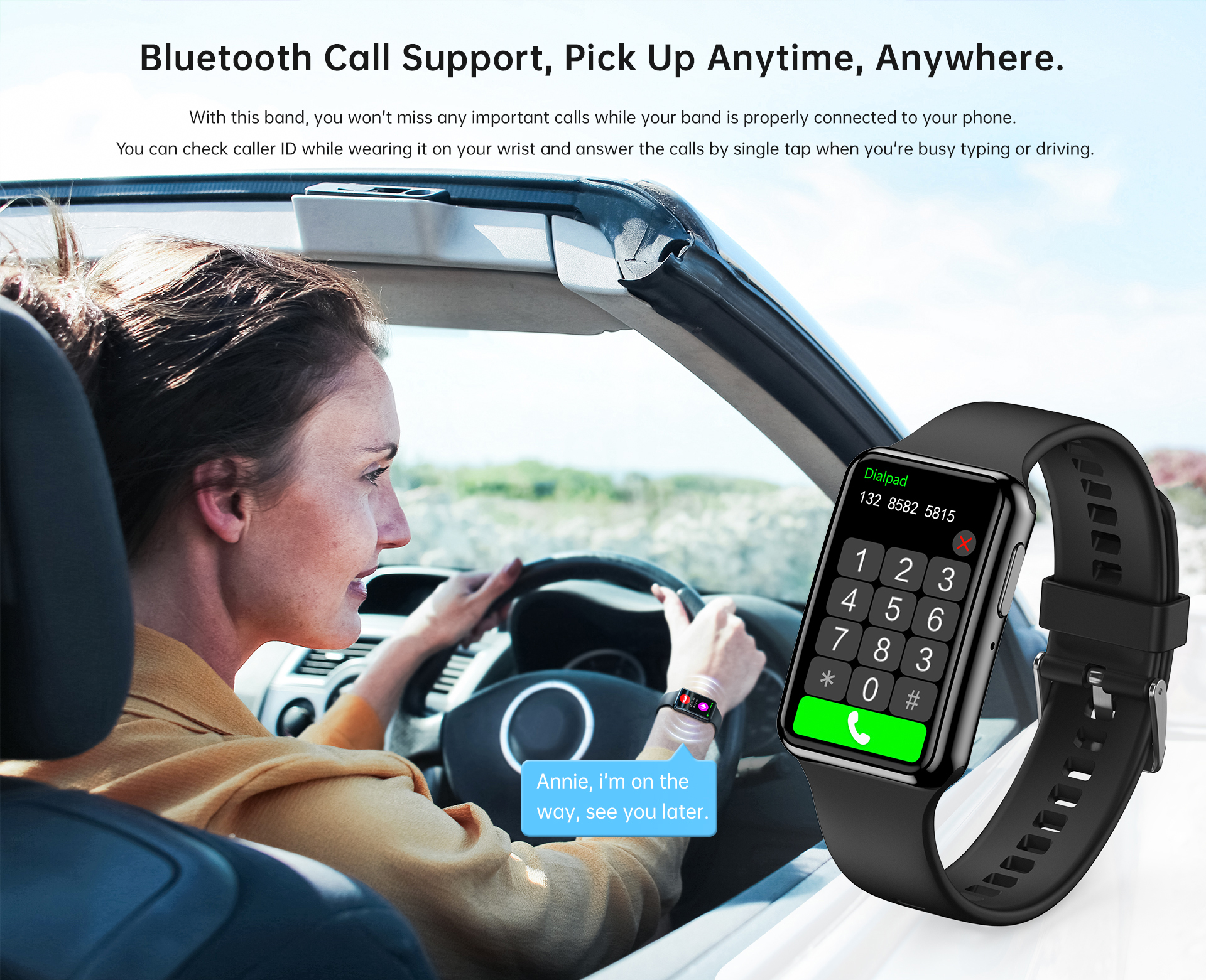 1.47 Inch BT Call Smart Band H - Smartwatch I Watches incelemesi ve fiyatı