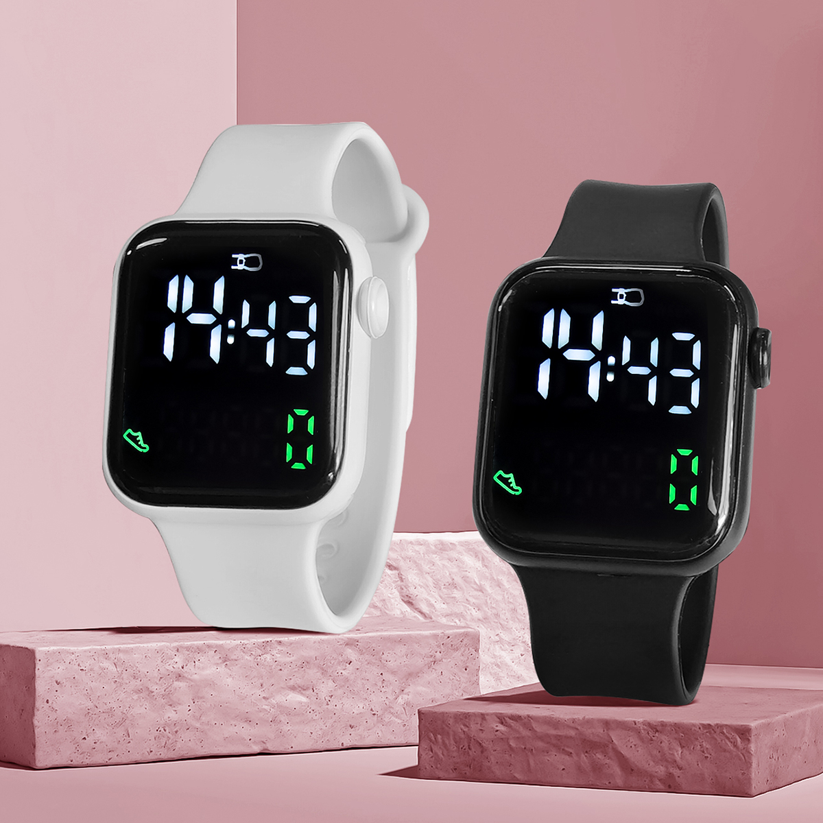 New 2PCS Student Minimalist Sm - Smartwatch Watches Digital incelemesi ve fiyatı