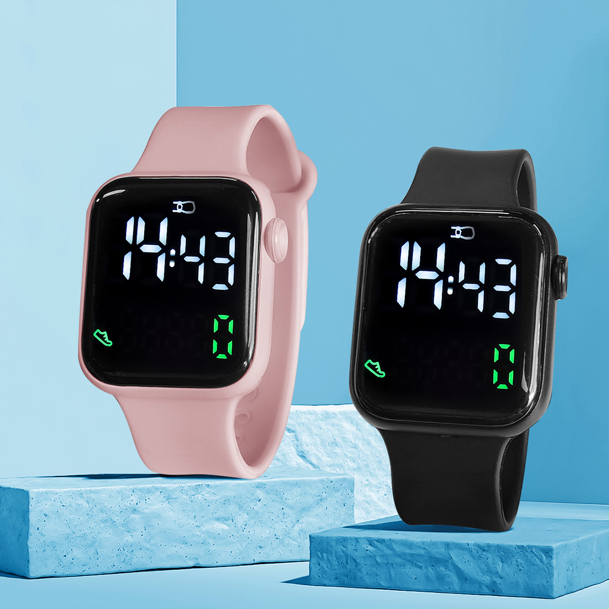 New 2PCS Student Minimalist Sm - Smartwatch Watches Digital incelemesi ve fiyatı