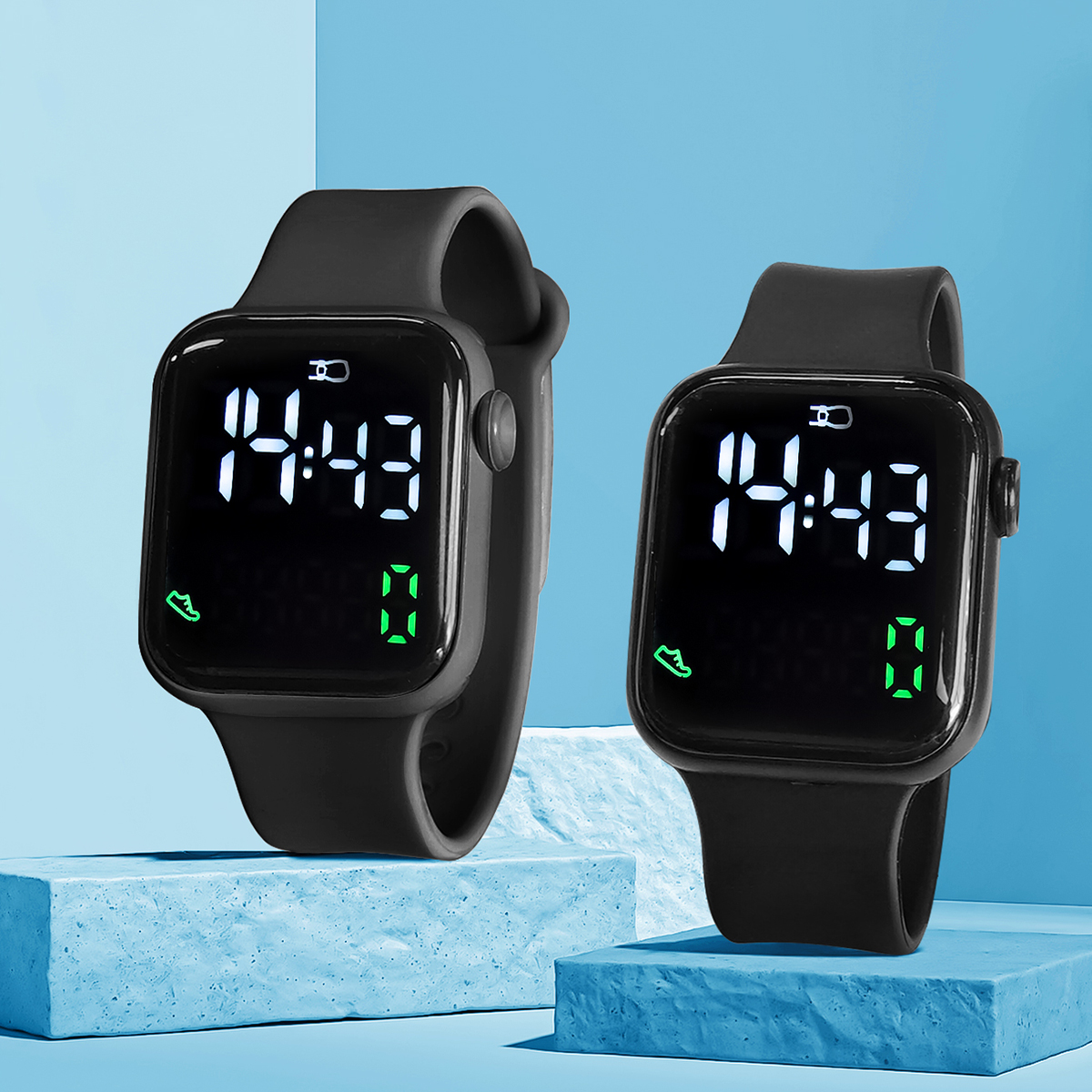 New 2PCS Student Minimalist Sm - Smartwatch Watches Digital incelemesi ve fiyatı