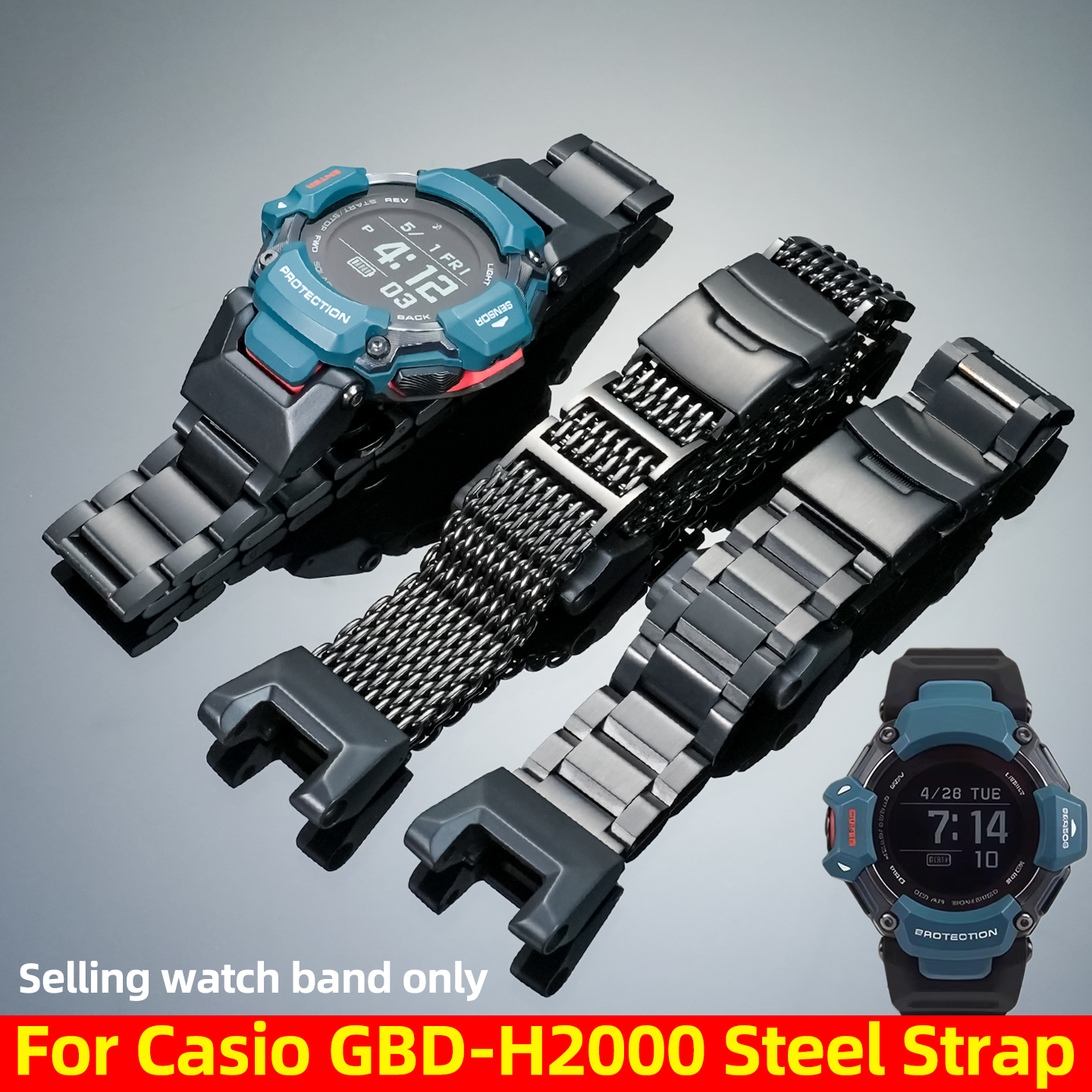 10 style Black steel Strap For - Smartwatch Casio Watches For Men incelemesi ve fiyatı